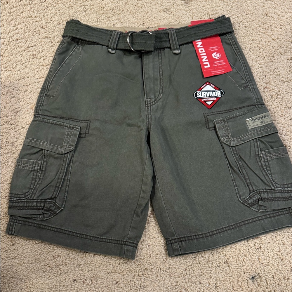 UnionBay Survivor Mens Belted Cargo Shorts
